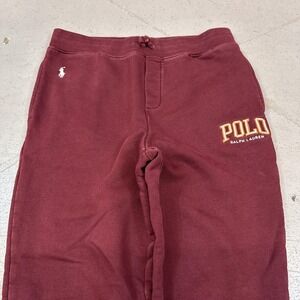 Polo Ralph Lauren Sweatpants Youth XL 18-20 Red Fleece Joggers Polo Logo